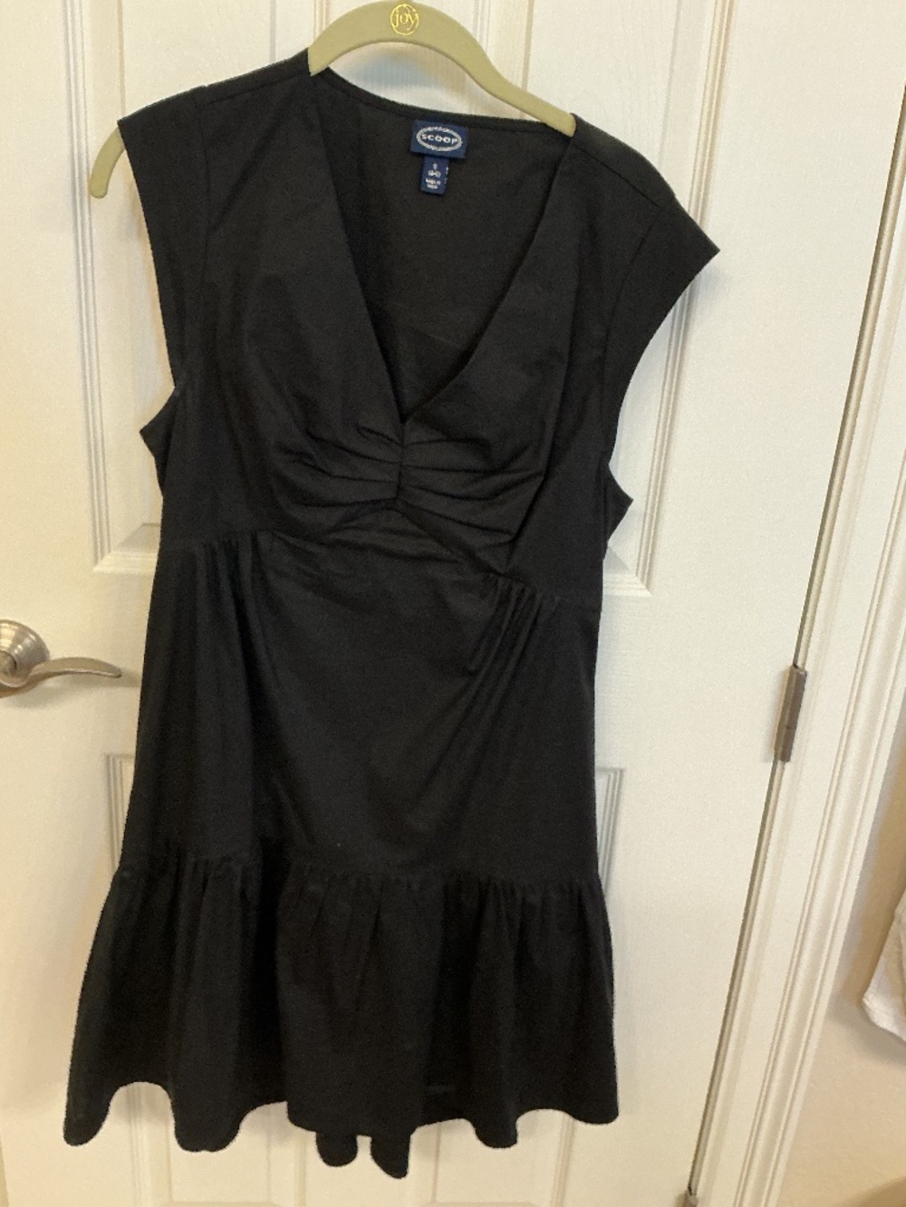 Scoop Black Cotton Dress
